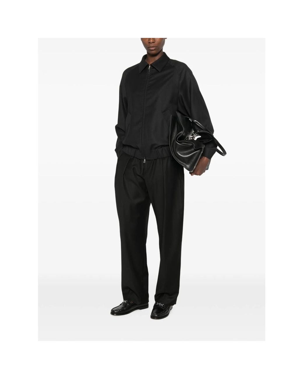 Barena Black Zip-Up Raglan-Sleeve Jacket