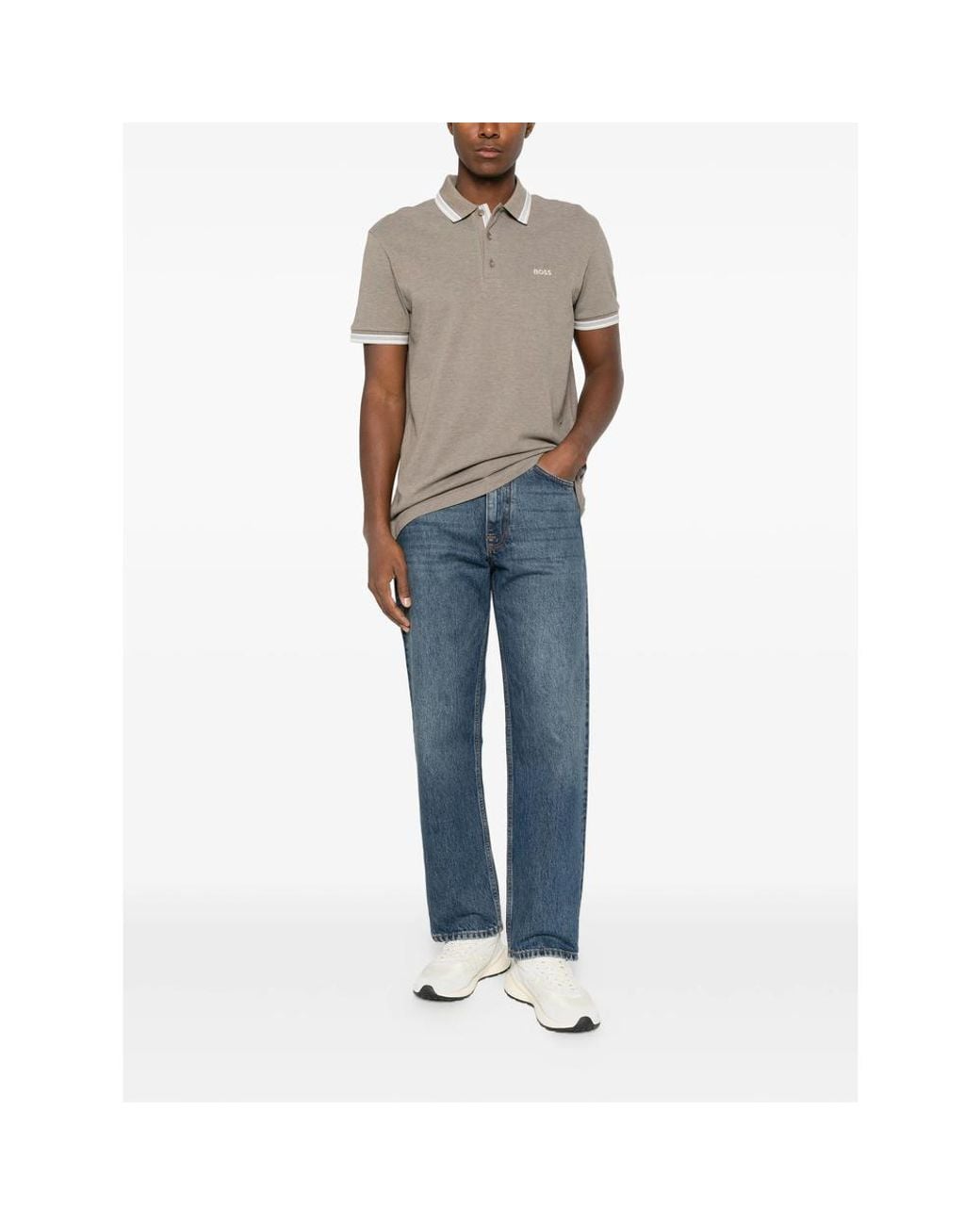 Boss Gray Polo Shirts for men