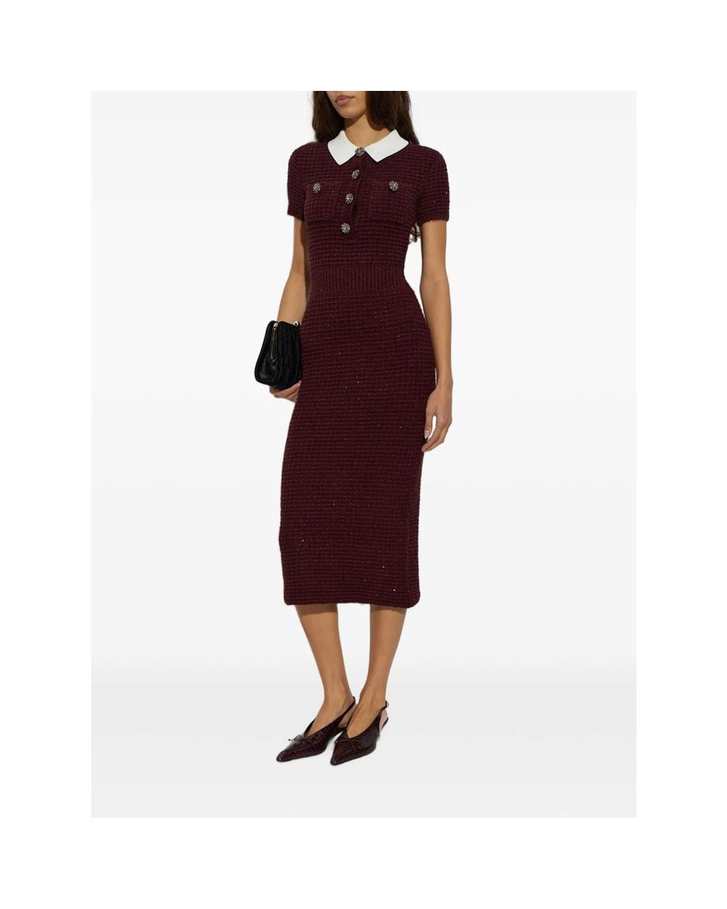 Self-Portrait Collared Dress