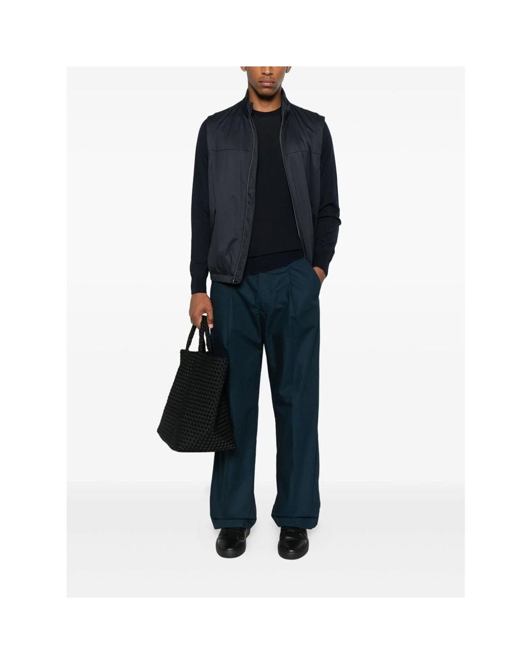 Drumohr Black Crew-Neck Sweater for men
