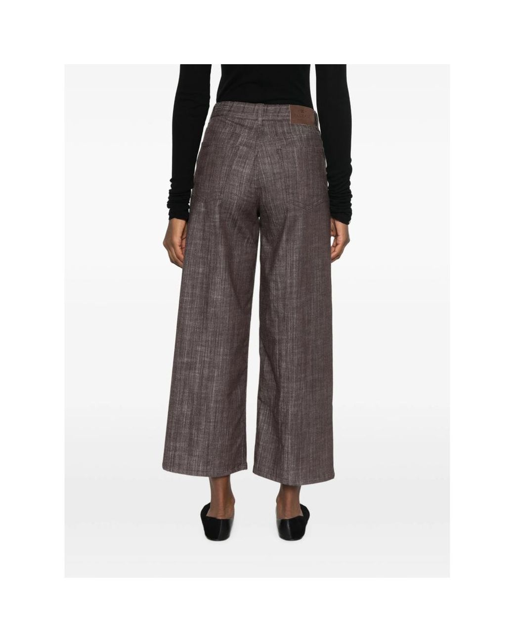 Panicale Cashmere Gray Straight-Leg Trousers
