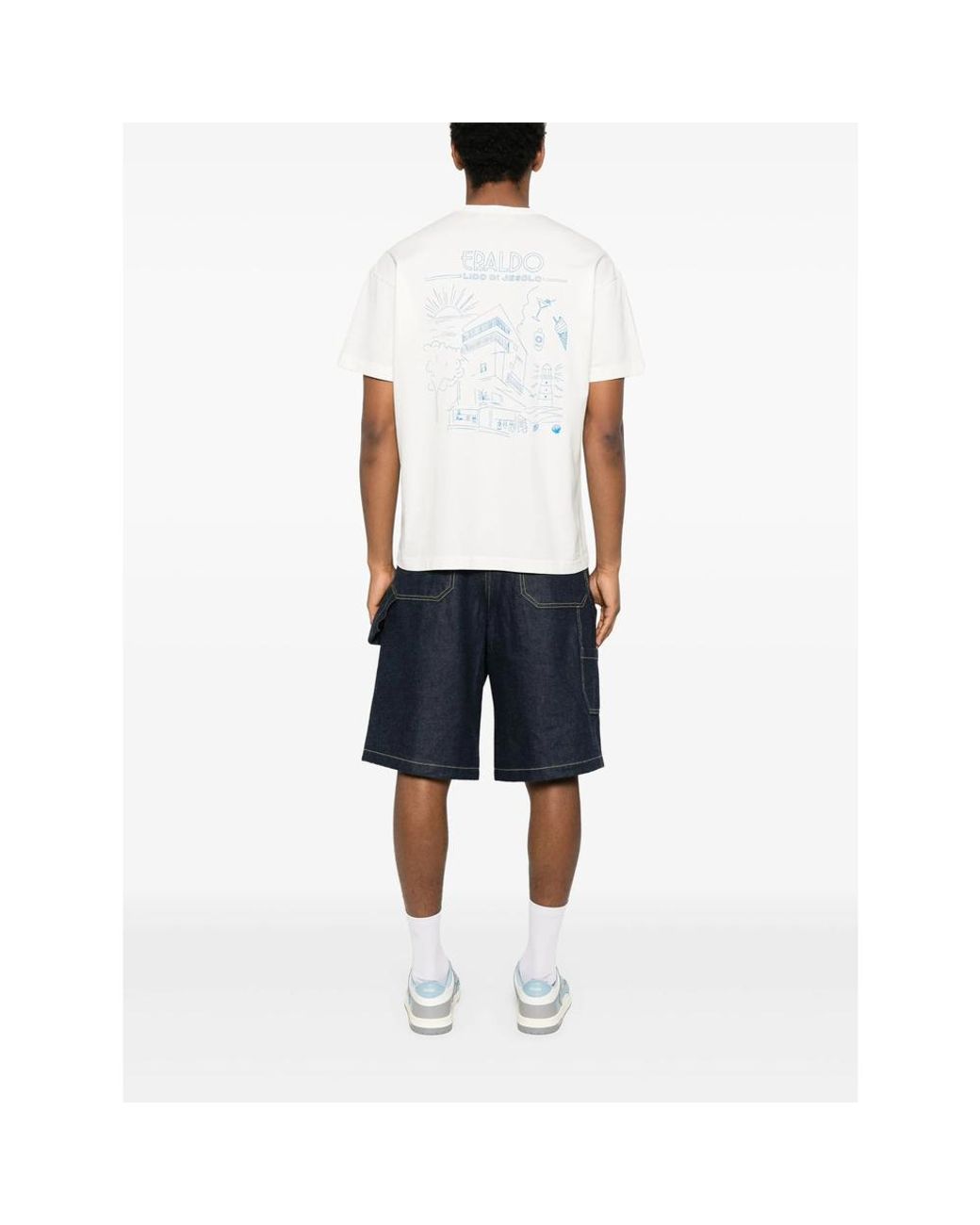 Eraldo White Logo-Print T-Shirt for men
