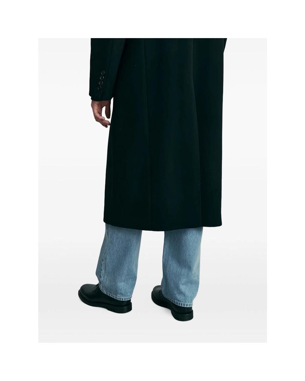 DUNST Black Double-Breasted Tailored Coat for men