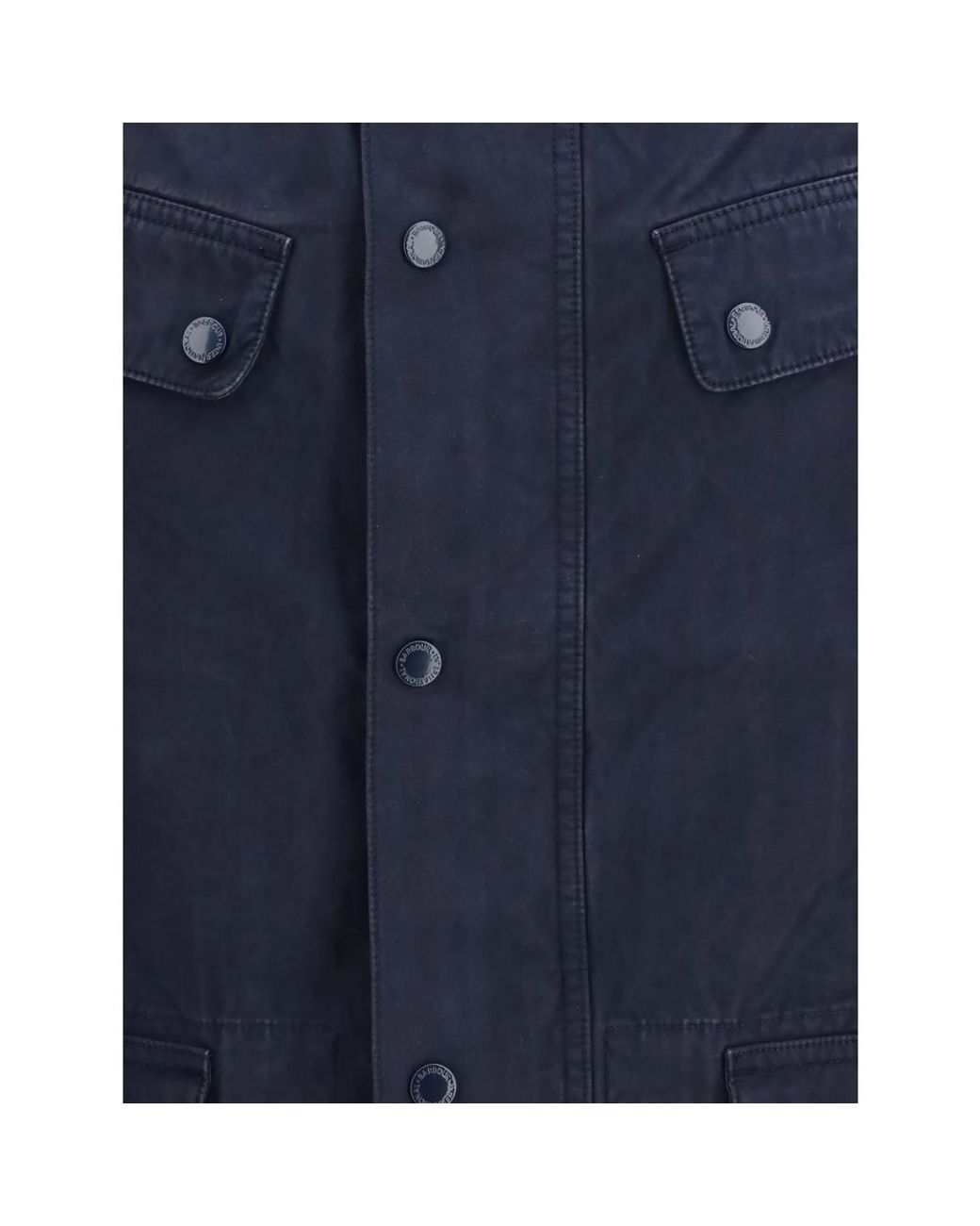Barbour Blue Buttoned Jacket for men