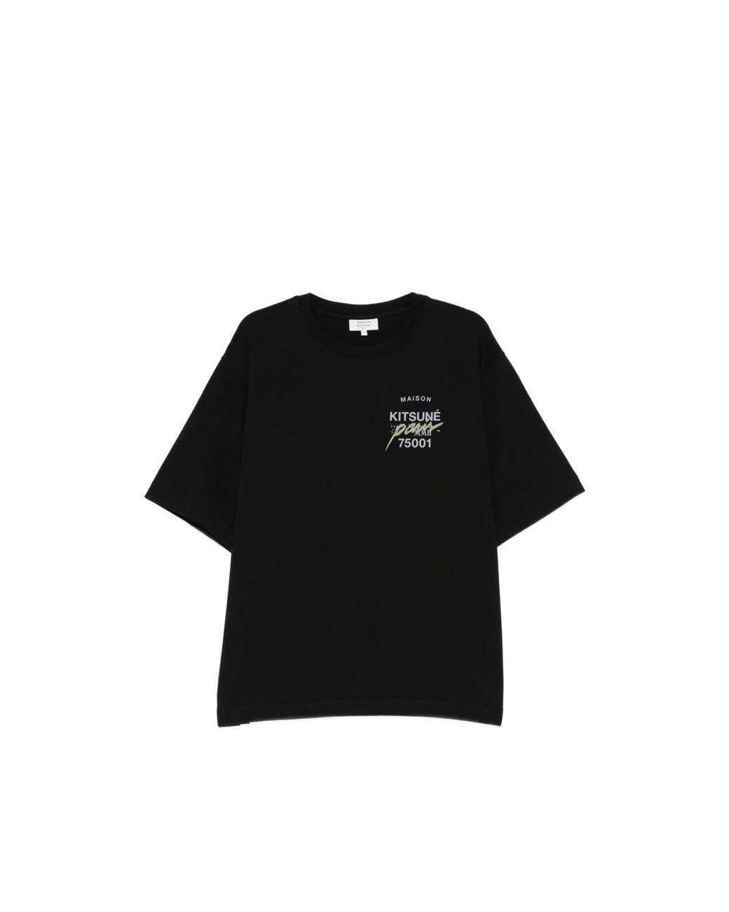 Maison Kitsuné Black Logo-Print Fox-Motif T-Shirt for men