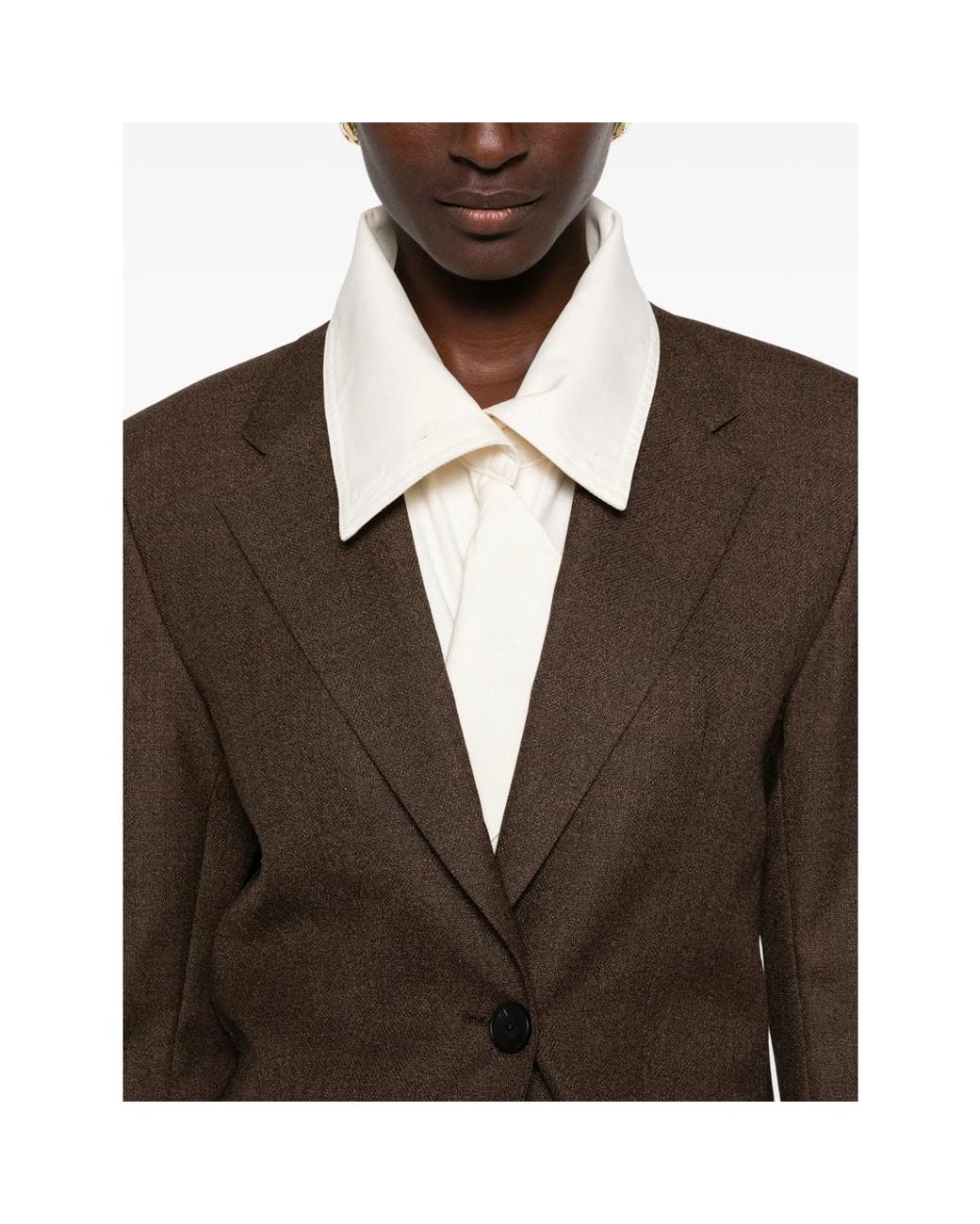 Seafarer Brown Astro Notched-Lapels Blazer