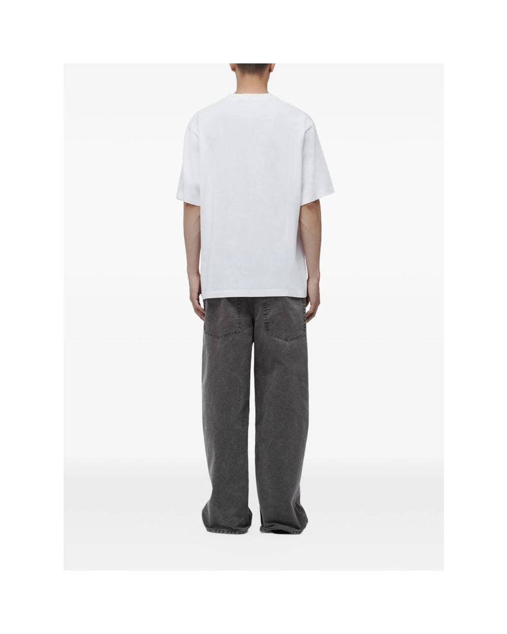 Alexander Wang White Short Sleeve T-Shirt W/ Mirror Logo for men