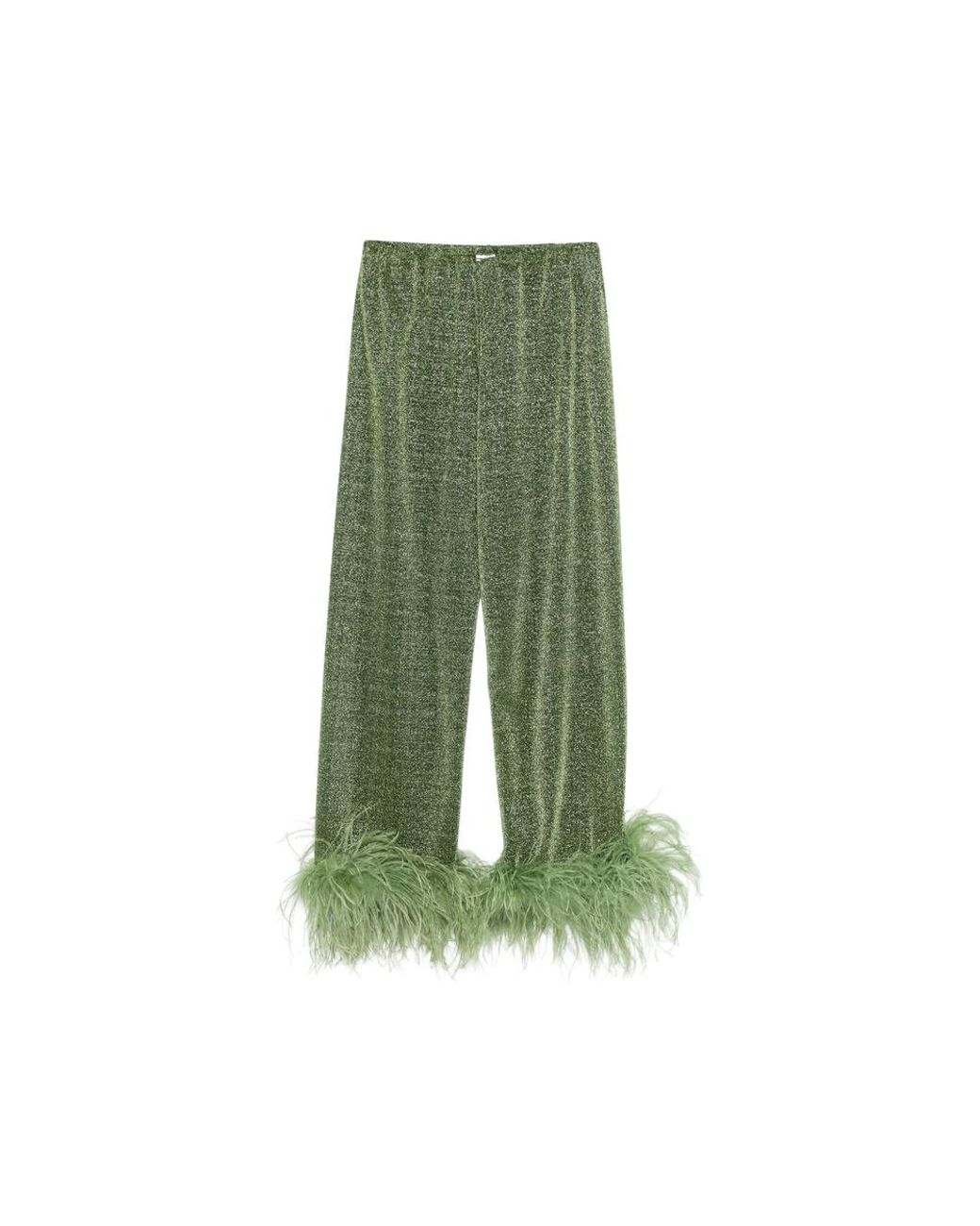 Oseree Green Wide Trousers