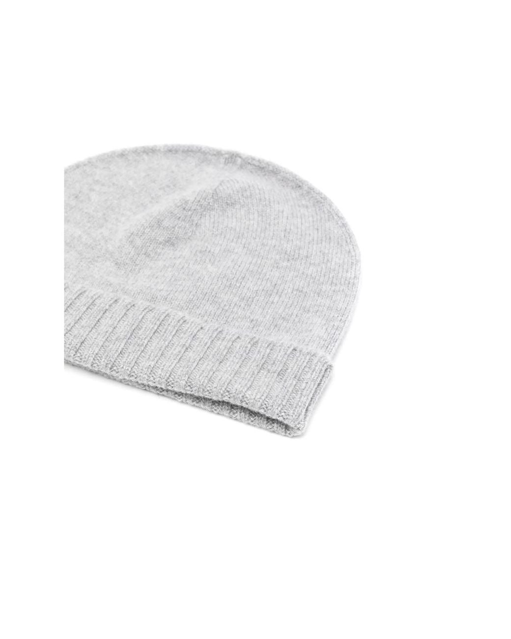 Malo Gray Cashmere Beanie Hat