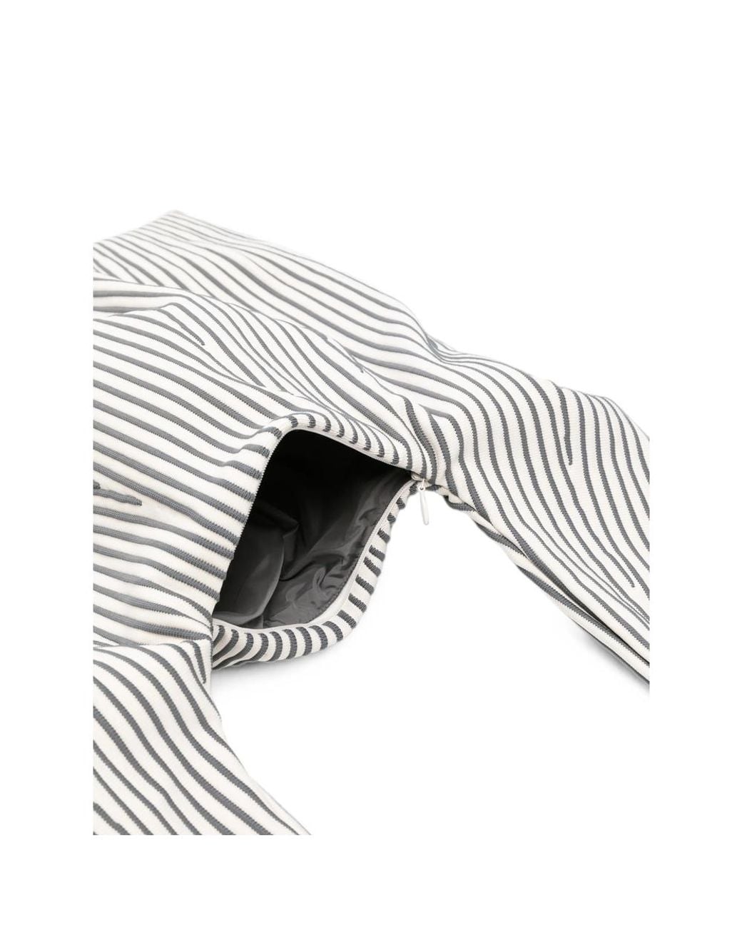 CFCL Gray Large Dayfuku Striped Pleated Shoulder Bag