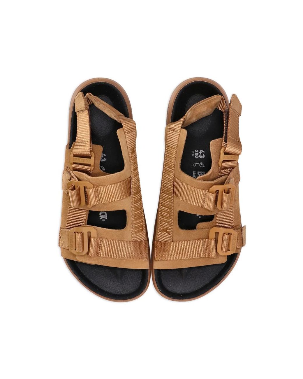 Birkenstock Brown Shinjuku Logo-Strap Sandals for men