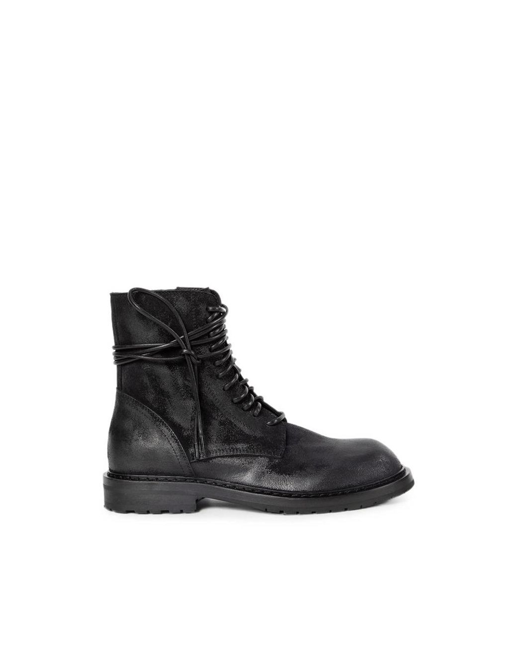 Ann Demeulemeester Black Lace-Up Boots for men