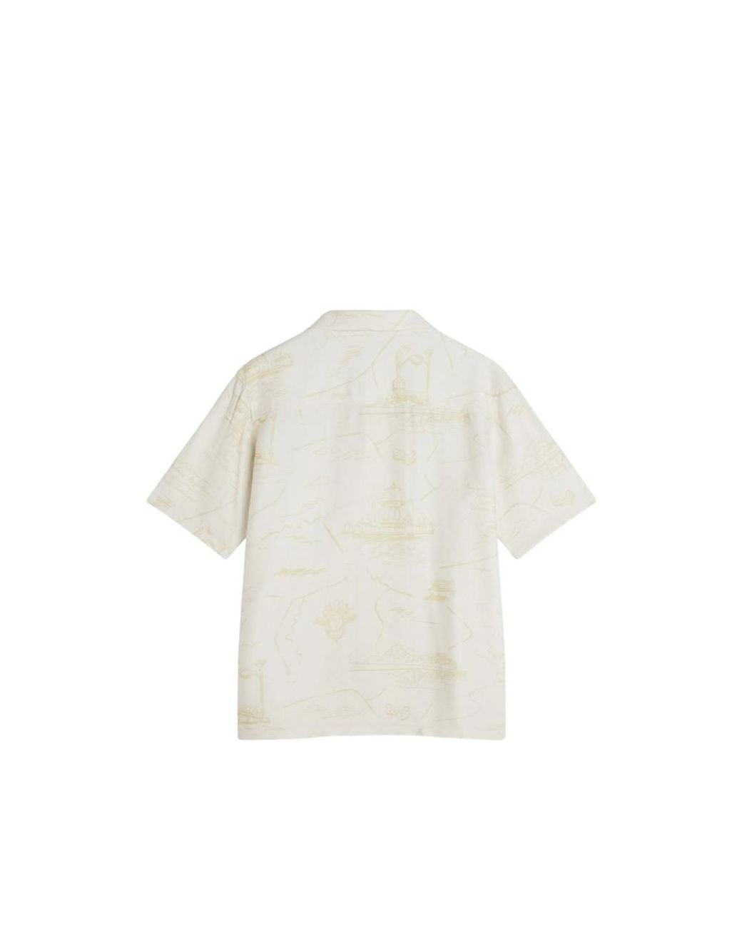 Maison Kitsuné White Parisian Map Resort Shirt for men