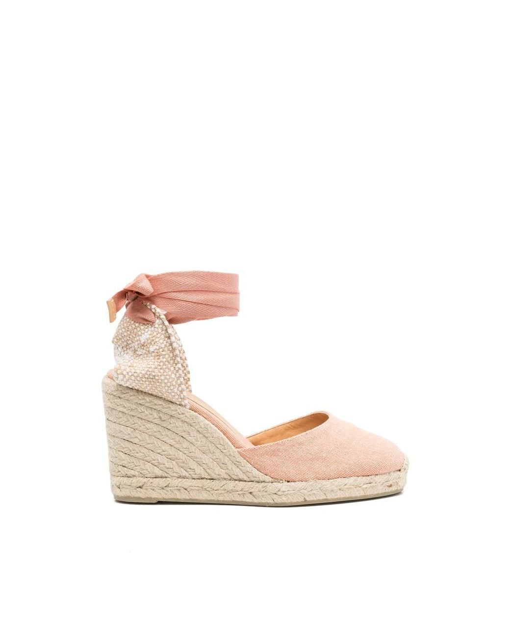 Castaner Pink Tie Ankle Espadrilles