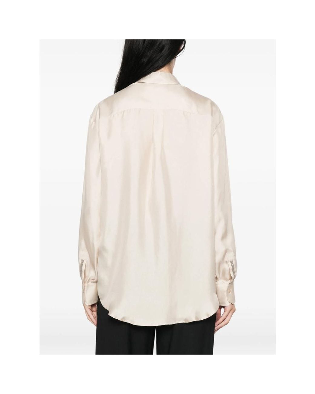 Antonelli Natural Beaded-Trim Pocket Shirt