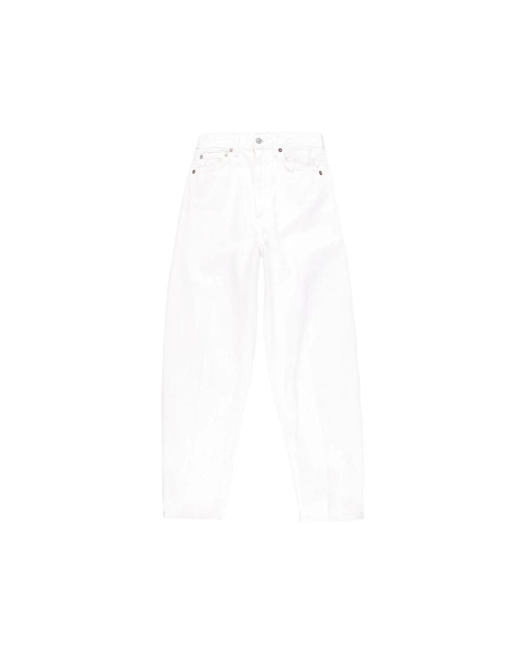 Agolde White 80's Straight-Leg Jeans
