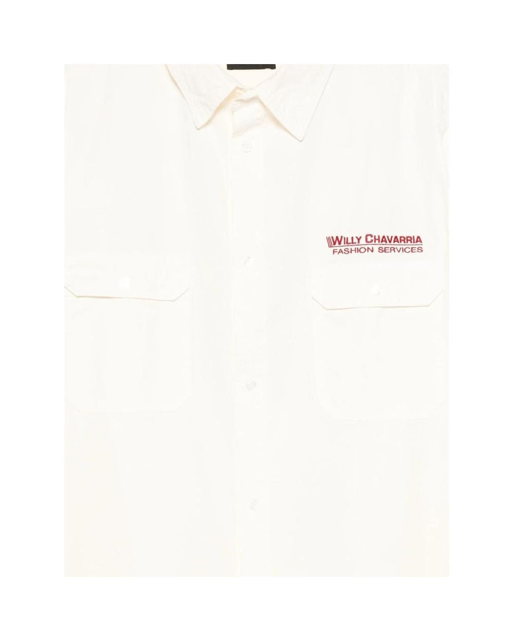 Willy Chavarria White Logo-Print Shirt for men