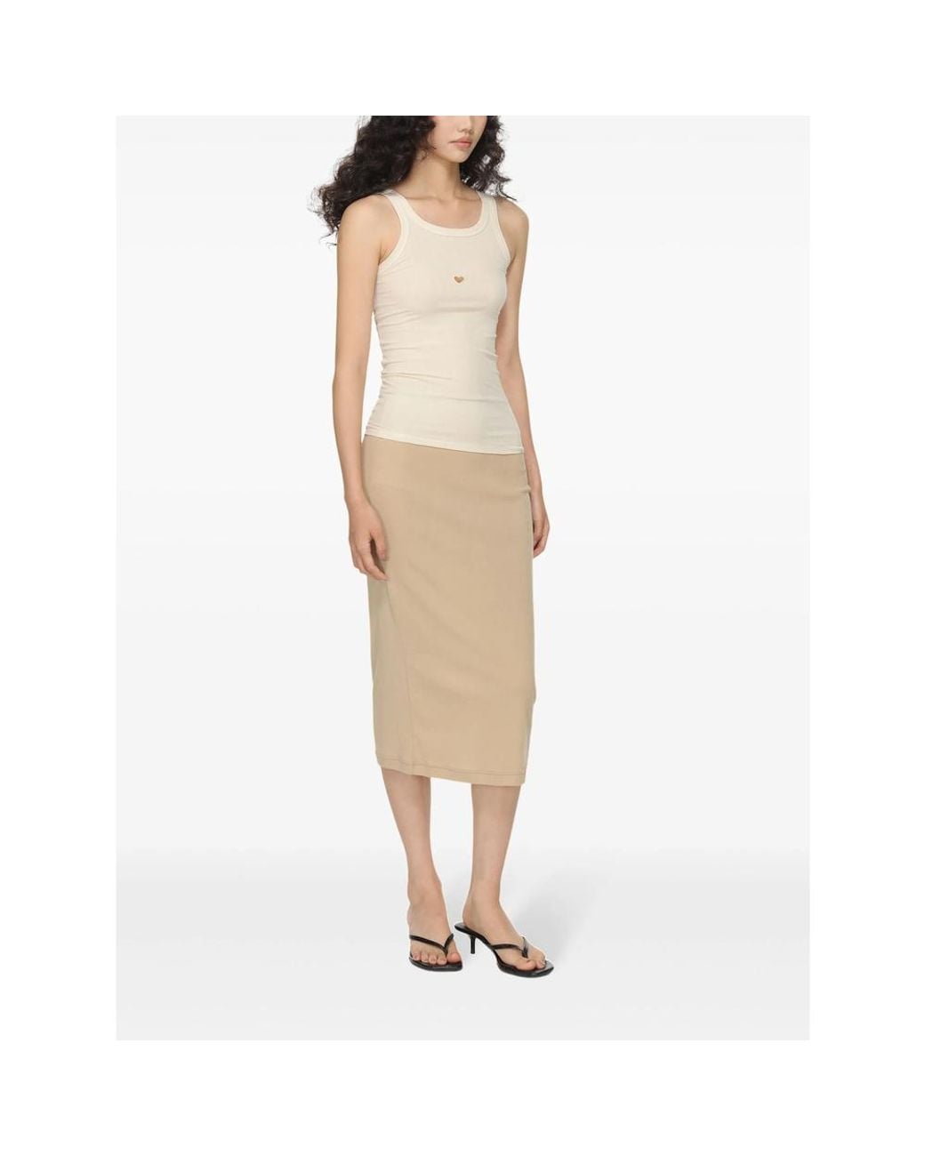 Baserange Natural Cut-Out Tank Top