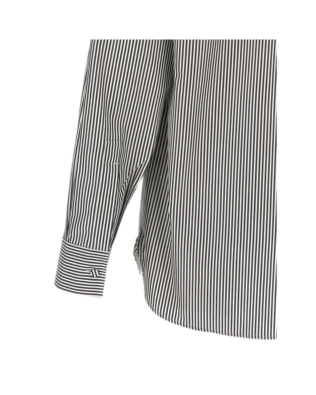 Tom Ford Gray Fine Bengal Stripe Fluid Fit Shirt for men