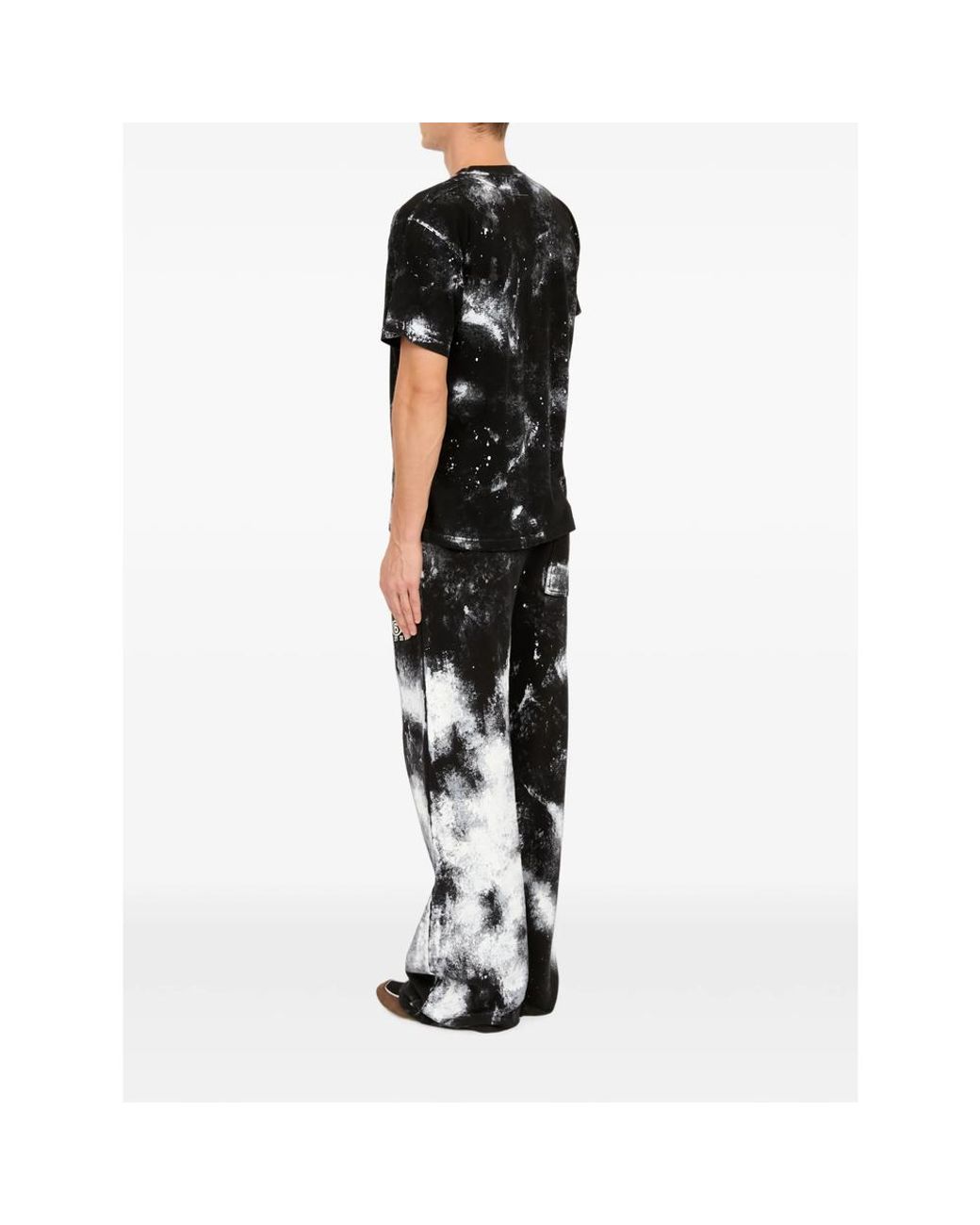 MM6 by Maison Margiela Black Paint Jersey T-Shirt for men