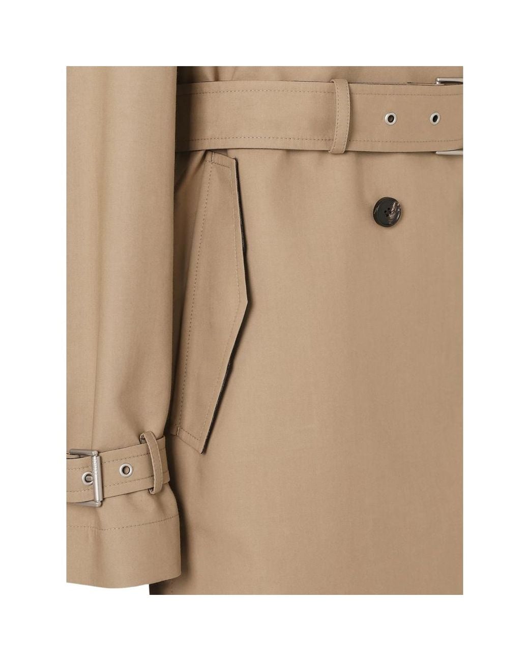 Fendi Natural Trench Coat Mackintosh Fabric