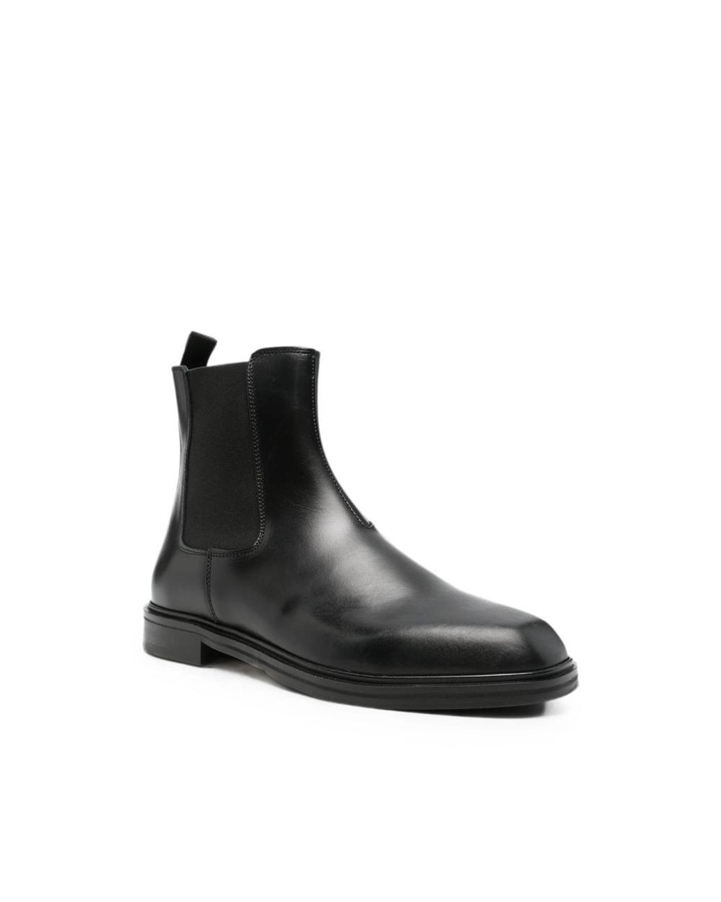 VINNY'S Black Elasticated-Side Panel Boots for men