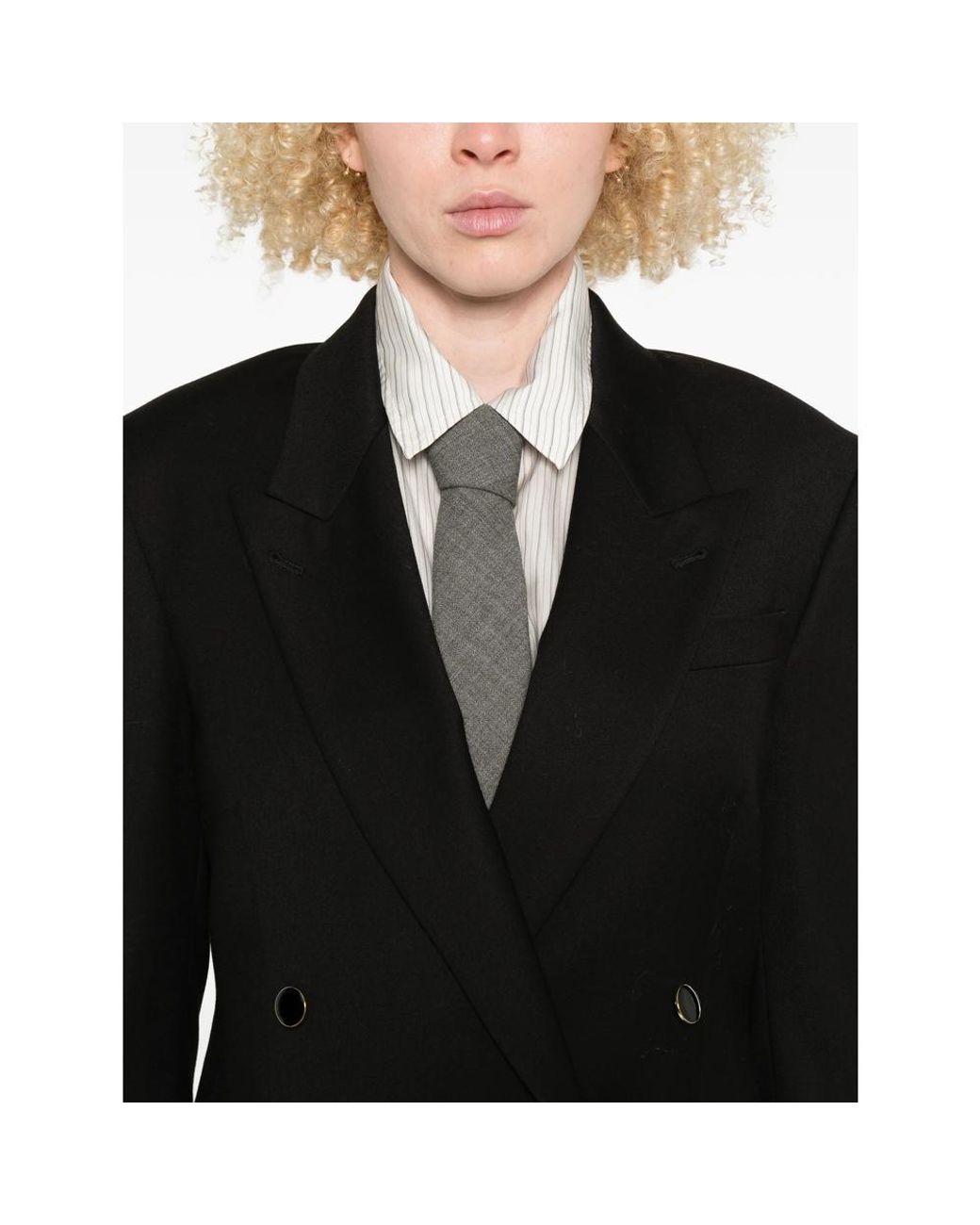 Eraldo Black Double-Breasted Blazer