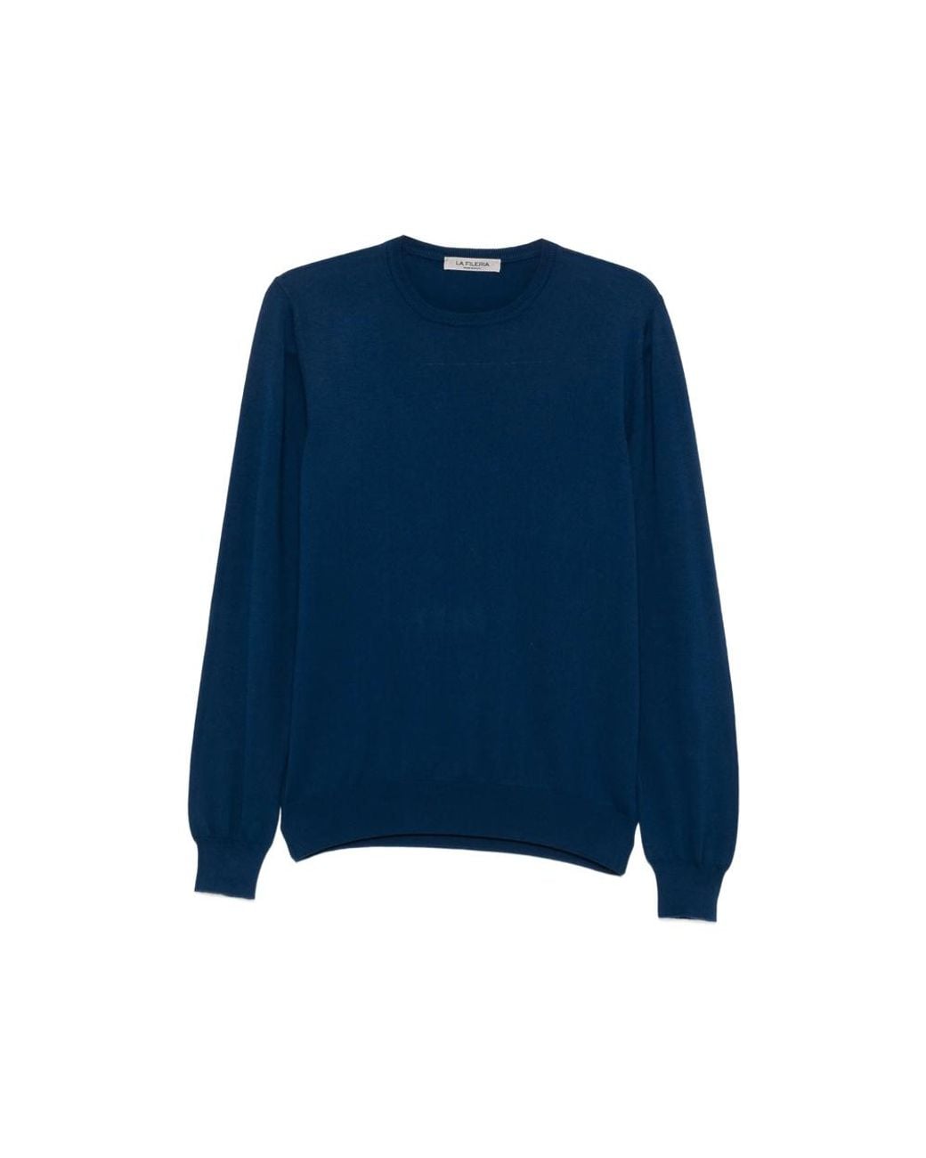 La Fileria Blue Long-Sleeve Sweater for men