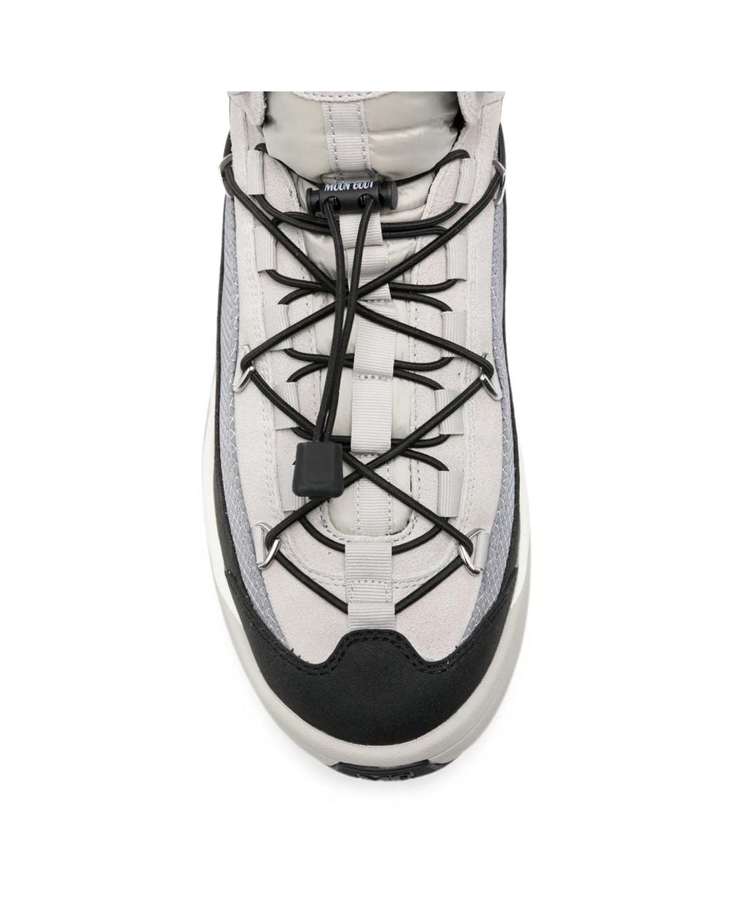 Moon Boot White Panelled High-Top Sneakers for men