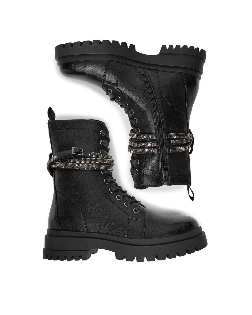 DeeZee Black Schnürschuhe 25302-1