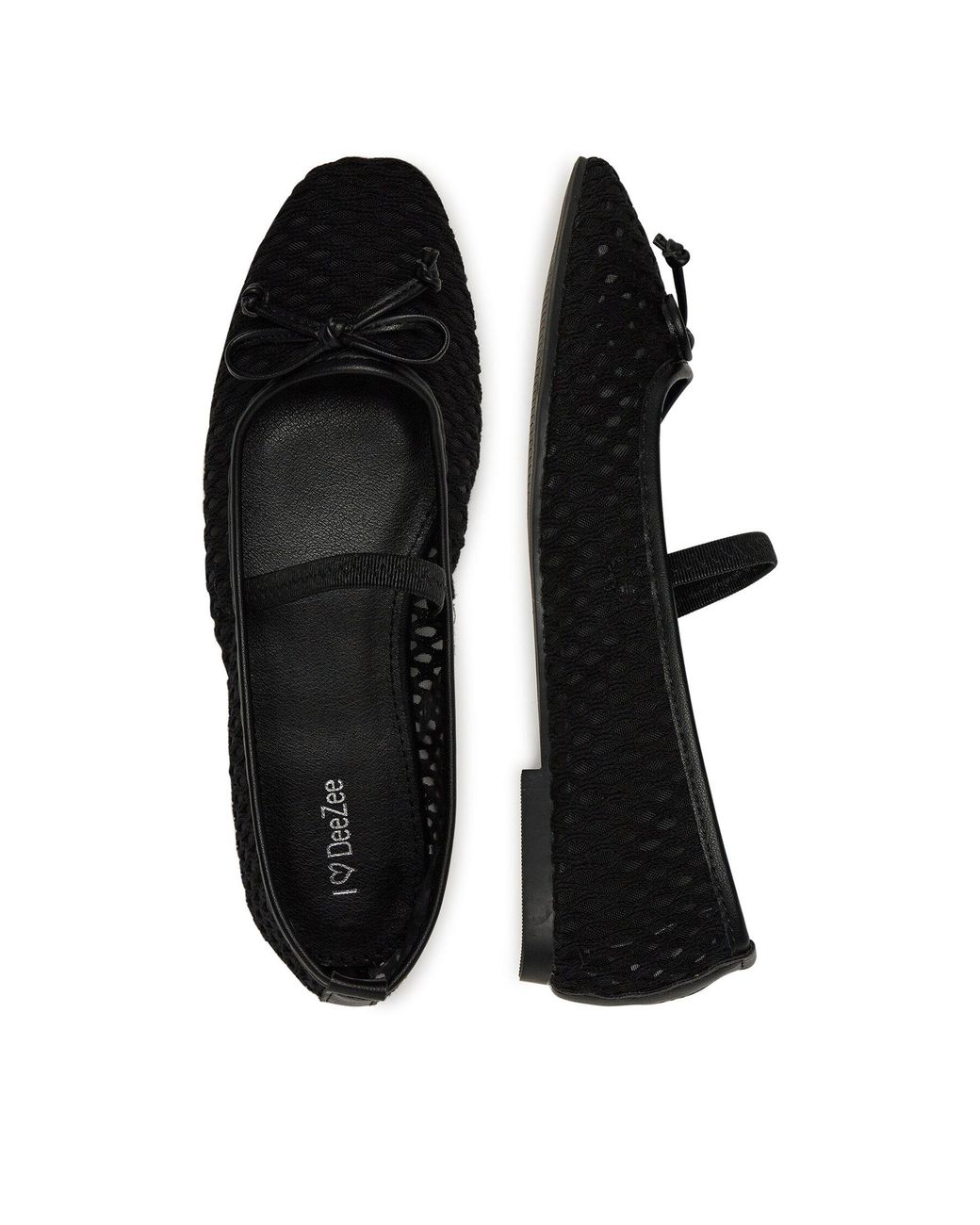 DeeZee Black Ballerinas 9-11-A