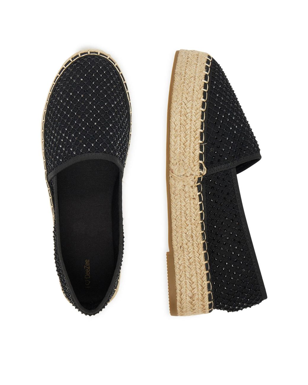 DeeZee Black Espadrilles 3H39248-1