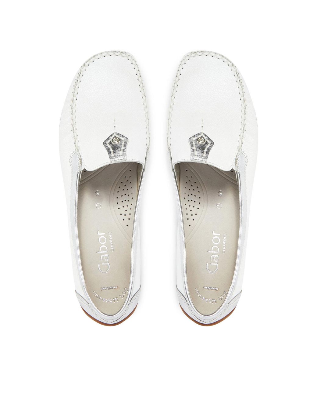 Gabor White Mokassins 66.090.50