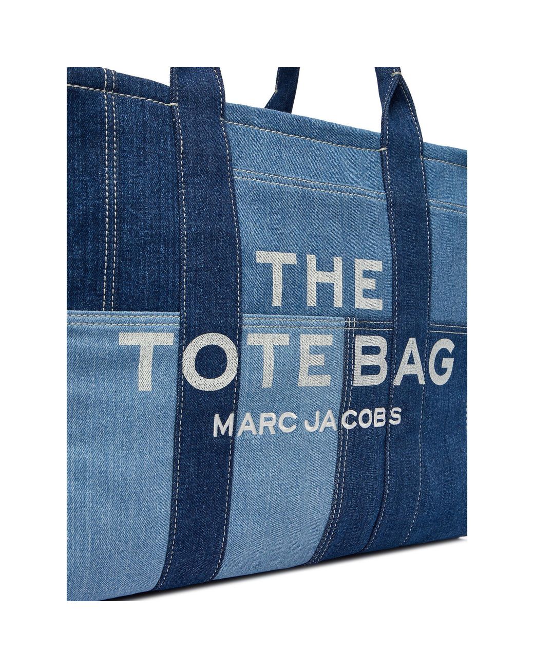 Marc Jacobs Blue Der Denim große Einkaufstasche