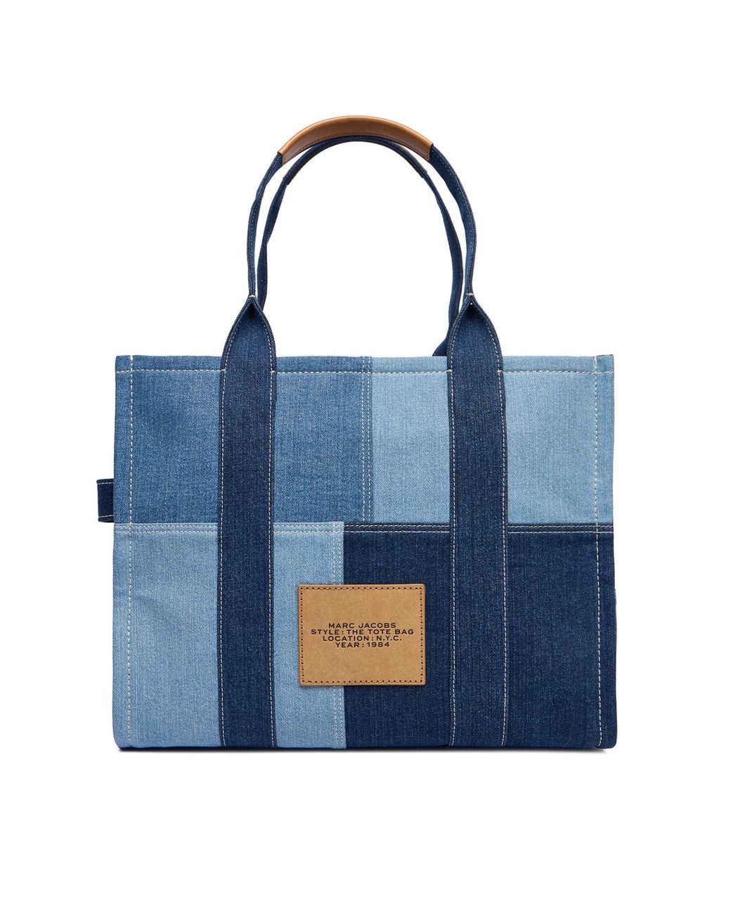 Marc Jacobs Blue Der Denim große Einkaufstasche