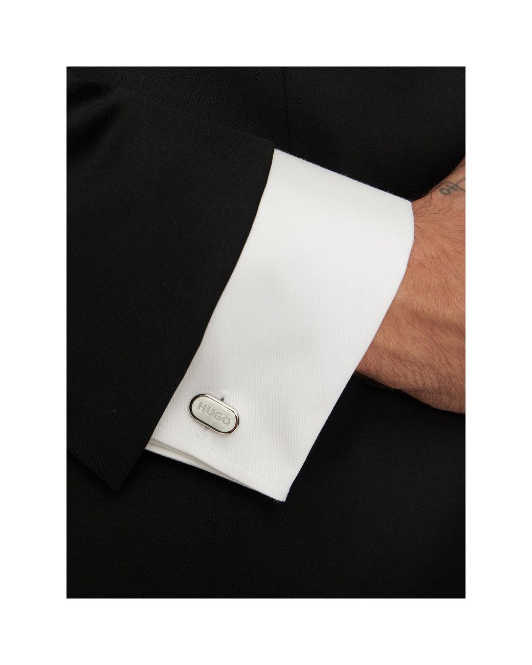 HUGO Manschettenknöpfe E-Classic 50494892 in Black für Herren