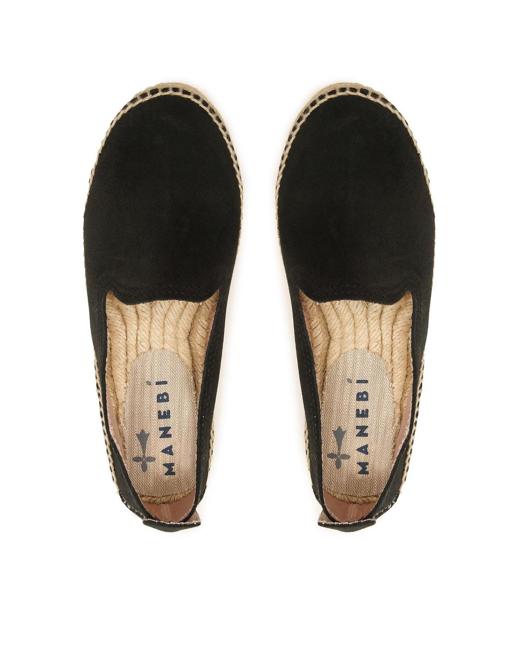 Manebí Black Espadrilles Suede Flat Espadrilles