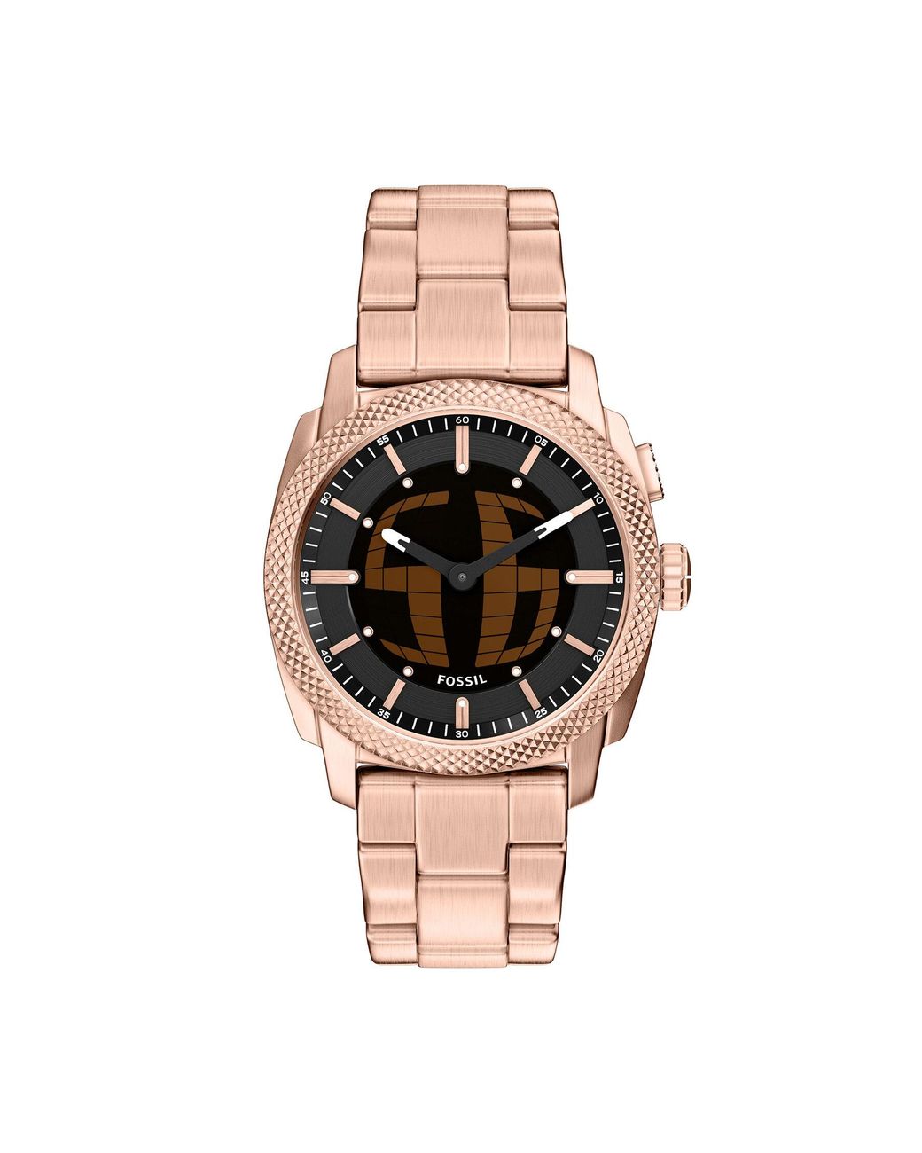 Fossil Quarzuhr Machine in Pink für Herren