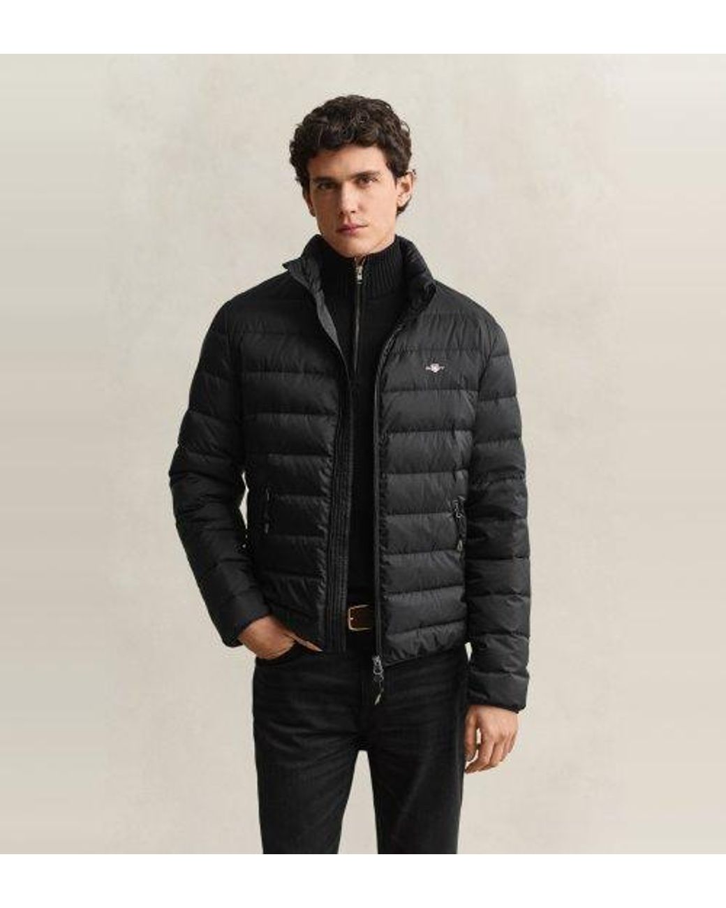 Veste Light Down Gant pour homme en coloris Black