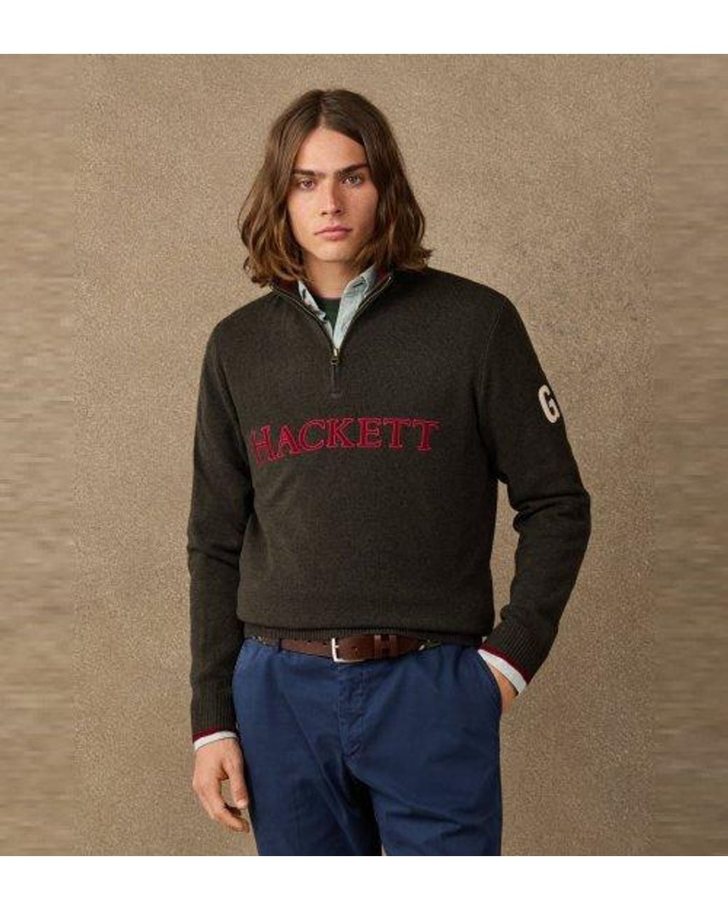 Pull À Demi-Fermeture Éclair Hackett pour homme en coloris Green