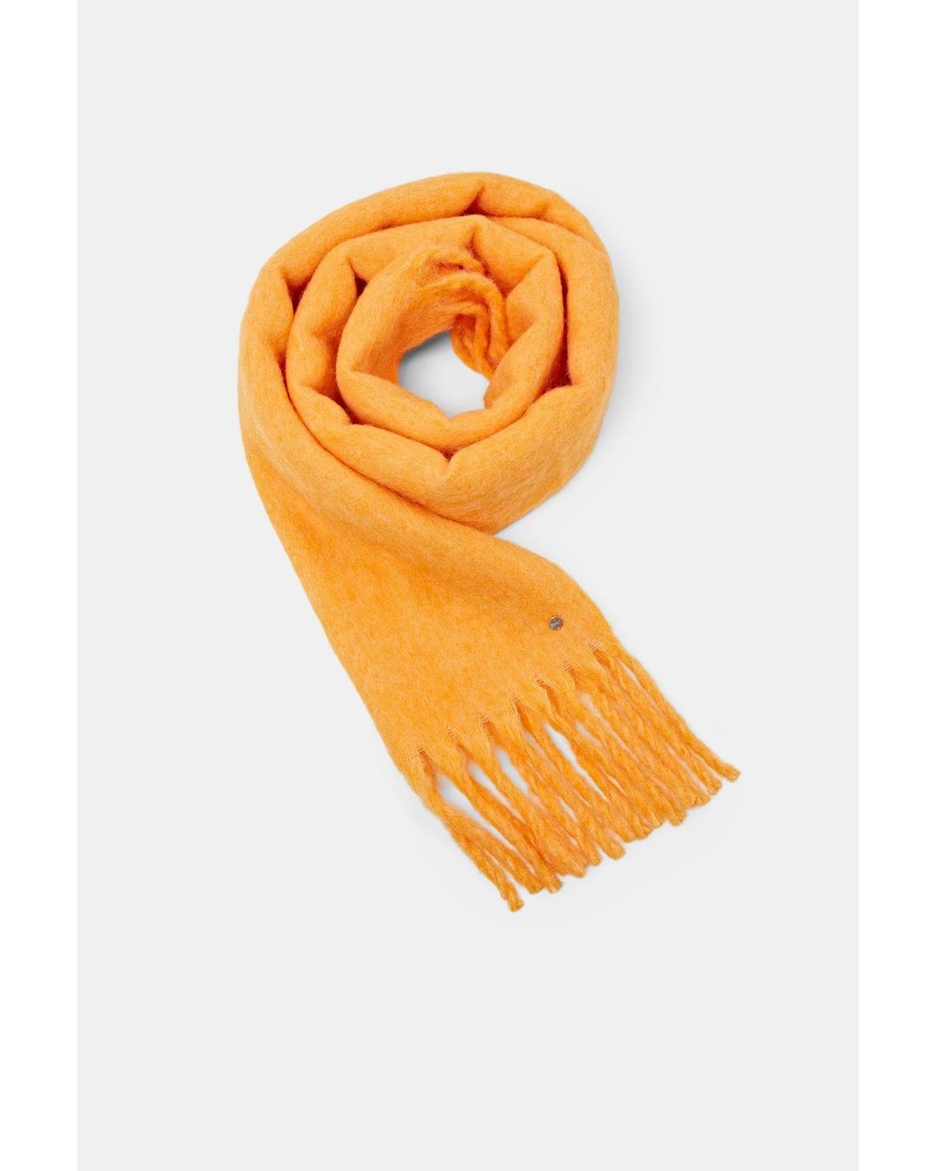 Esprit Gebreide Sjaal Met Franjes in het Oranje | Lyst NL