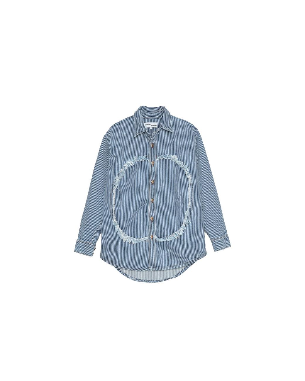 Edward Cuming Blue Circle Overshirt for men