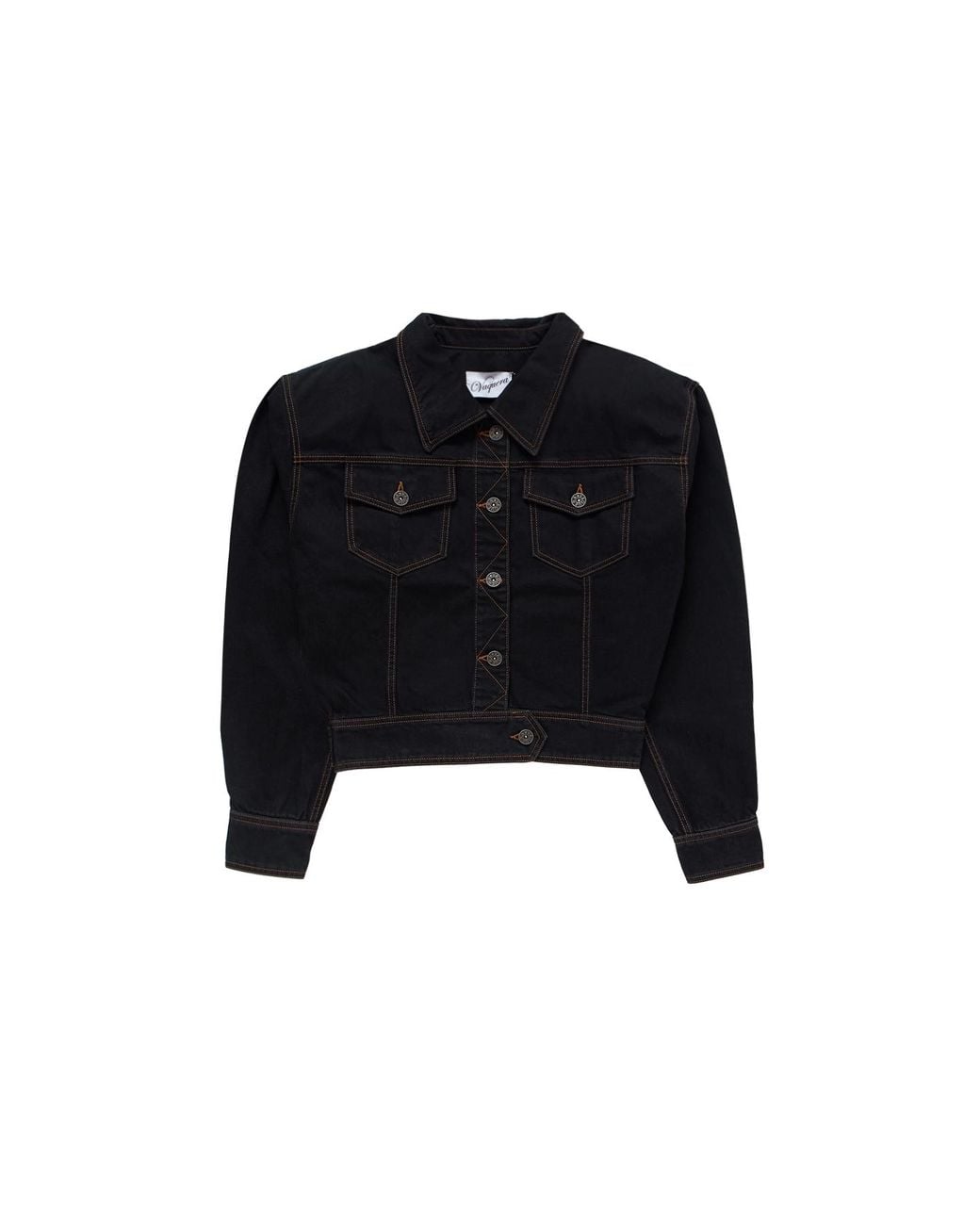 VAQUERA Black Cropped Denim Jacket for men