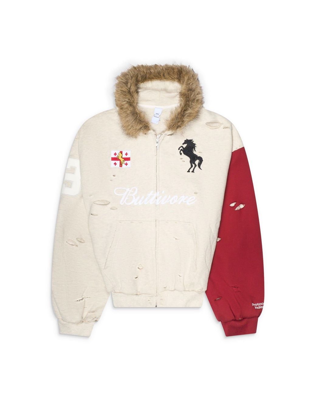 Protocol Index Buttivore Fur Lining Zip Hoodie for Men | Lyst