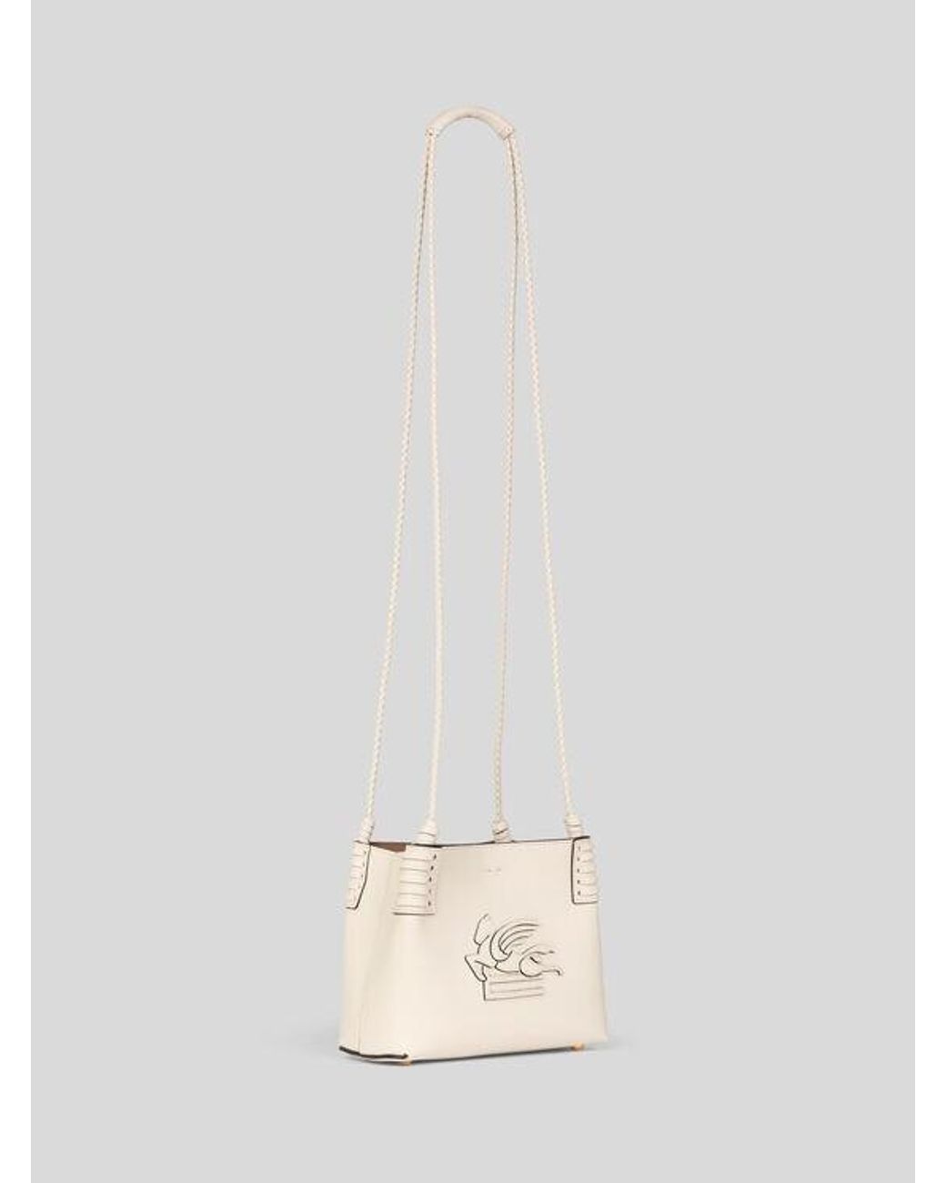 Etro White Mini Libra Tote Bag