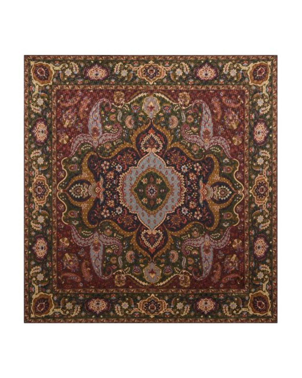 Etro Brown Silk-Blend Jacquard Scarf With Houndstooth Pattern And All-Over Geometric Paisley Print for men