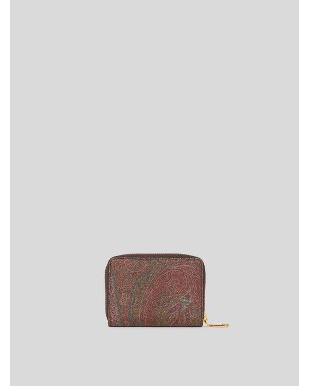 Etro Brown Arnica Zip-Around Wallet