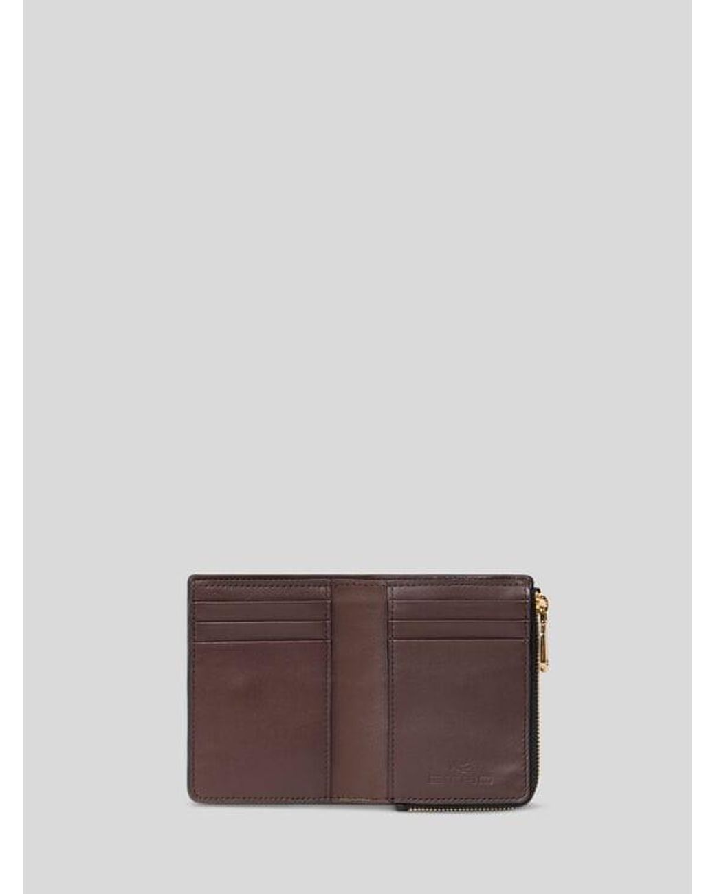 Etro White Small Leather Wallet