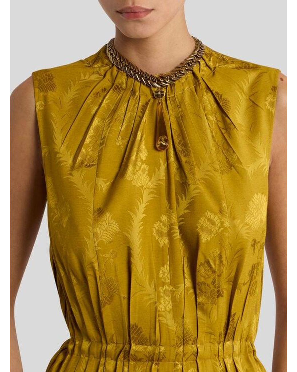 Etro Metallic Droplet And Paisley Bee Necklace