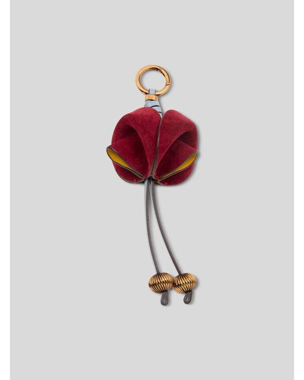 Etro Yellow Suede Flower Charm